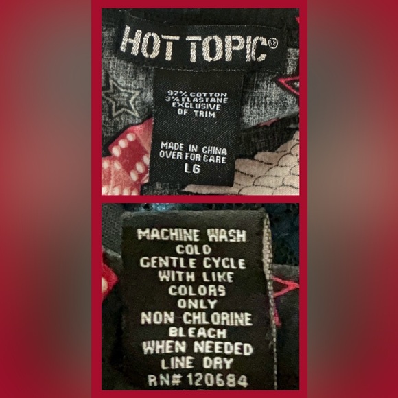 Hot Topic Pin Up Traditional Tattoo Skull Roses Dice Dagger Wing Heart Dress L - Picture 12 of 12